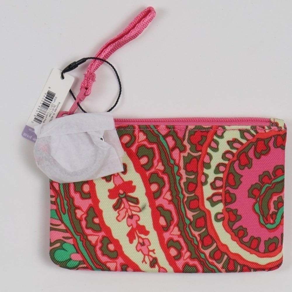Vera Bradley Zip ID Case Capri Pink Paisley NWT